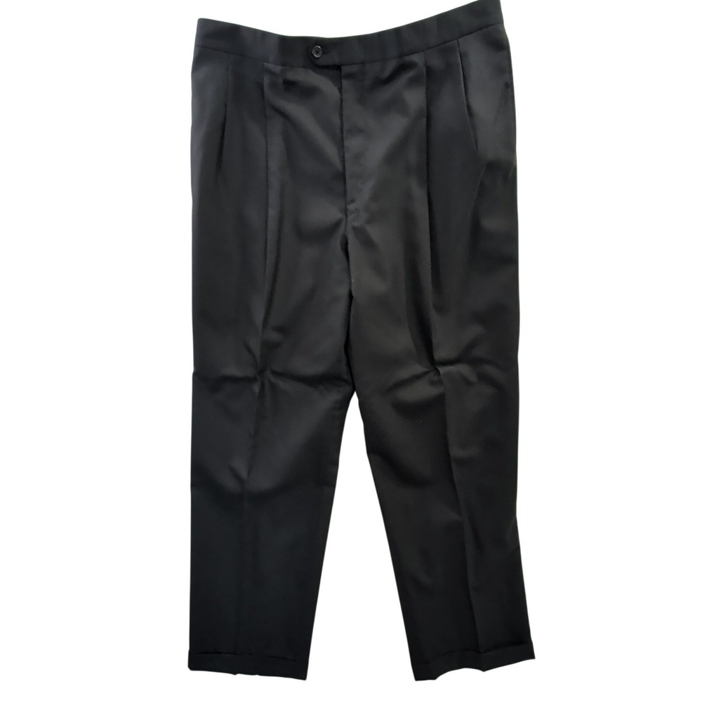Hickey Freeman 2 Piece Tuxedo Mens 44L Black Wool 36x32 Formal Wedding Event - Picture 6 of 13